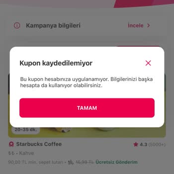 Yemeksepeti'nde Kuponlarımı Kullanamıyorum