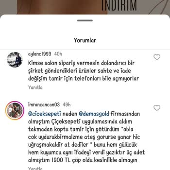 ÇiçekSepeti Kırılgan Ürün Hayal Kırıklığı Yarattı