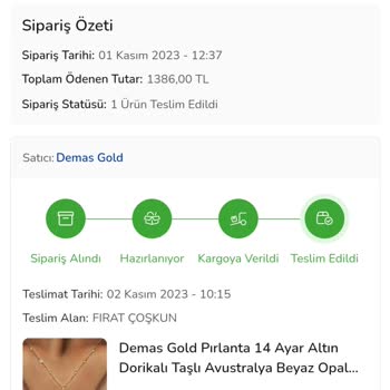 Demasgold.com Ürün Kalitesi Ve İletişim Sorunu Yaşadım