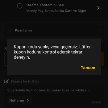 Migros Kupon Hatası Veriyor