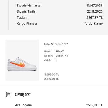 Sneaks Up İptal Edilen Üründe Stok Bulunması