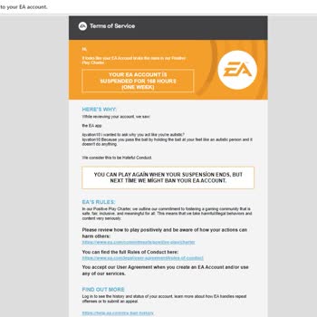 EA Sports Haksız Hesap Askıya Alınması Ve İletişim Beklentisi