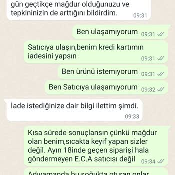 ECA Elektrikli Kombim Gelmedi