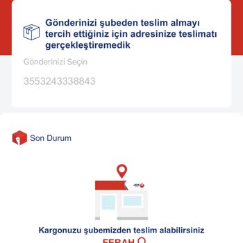 Aras Kargo Ben Paketimi Beklerken Kendi Kendilerine Şubeden Al Diyor
