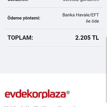 Evdekor Plaza Gelmeyen Ürün