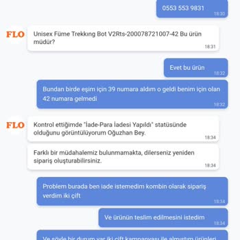 FLO Ayakkabı FLO Eksik Ürün