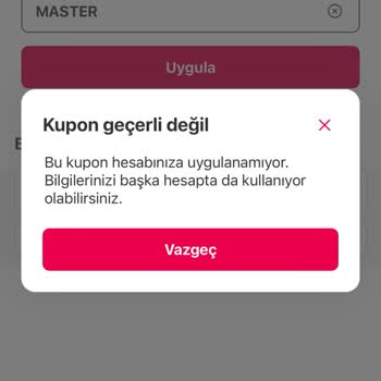 Yemeksepeti Kupon Kullanamama Sorunu