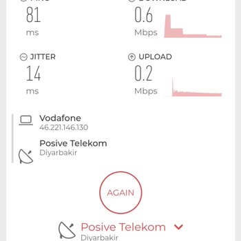 Vodafone Mobil İnternet Hızının Çok Yavaş Olması