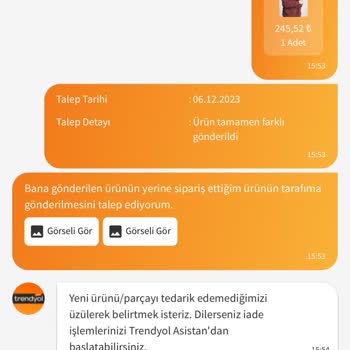 Grimelange Yanlış Ürün Gönderdi