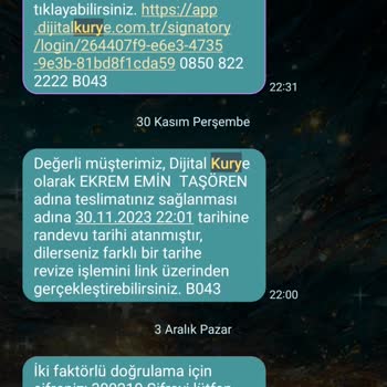 Dijital Kurye Teslimatı Sağlamıyor, Muhatap Yok