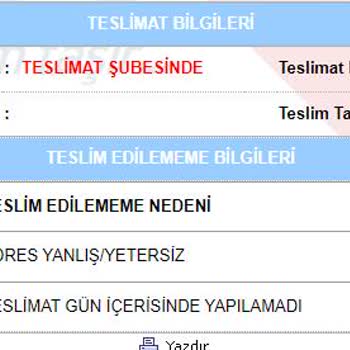 Aras Kargo Siparişimi Teslim Etmedi