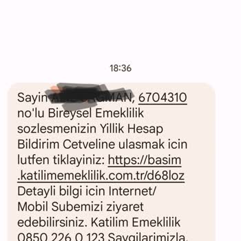 Katılım Emeklilik Bilgim Dışı Açılan Hesap Suç Duyurusunda Bulunacağım