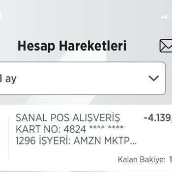 Amazon Amerika'dan Paramın İadesini İstiyorum