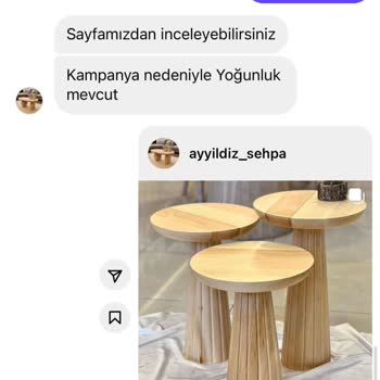 Ayyıldız Sehpa (Instagram) Instagram Üzerinden Verdiğim Ve Bir Daha Vermeyeceğim Sipariş