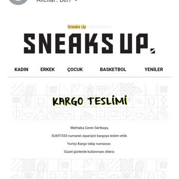 Sneaks Up Kargoya Verildi Diye Yalan Söylüyor