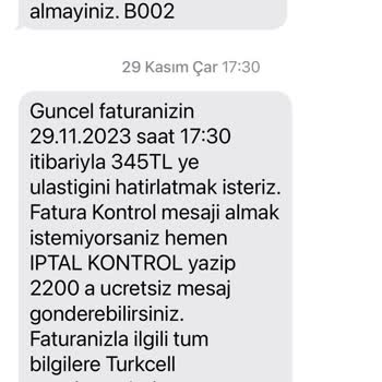 Turkcell Anlamsız Fatura Sorunu