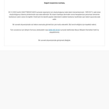 Barcin.com'da Geciken Kargo Ve İptal Sorunu