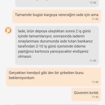 Trendyol Müşteri Hizmetleri Yanıltıcı Cevaplar Vermesi