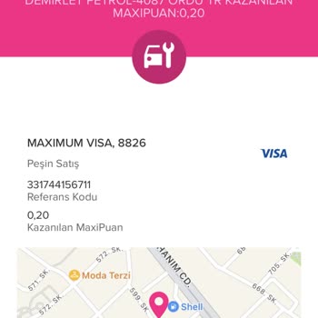 Ordu Shell İstasyonun Pos Çekim Hatası