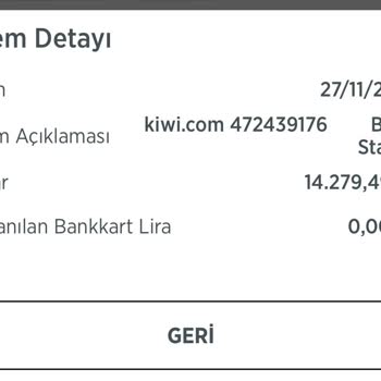 Kiwi.com Bilet İptalinden Kesilen Para