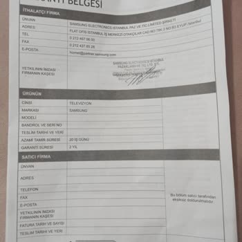 Samsung TV TU8000series Panel Sorunu