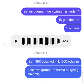 Laminta Ücret İadesi Yapmıyorlar