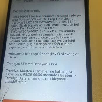 Trendyol Milla Eksik Ürün Gönderip Parasını İade Etmiyor!