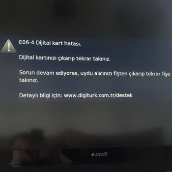 Digiturk E-06-4 Digital Kart Hatası Sorunu