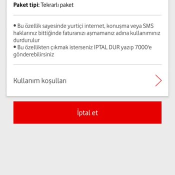 Vodafone Adımlı Aşım Paketi Kapalı Olduğu Halde Para İsteniyor