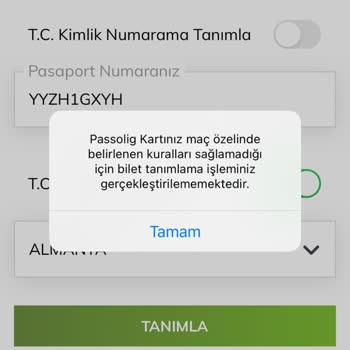 Passolig Mac Beşiktaş Fenerbahçe Spor Kulübü