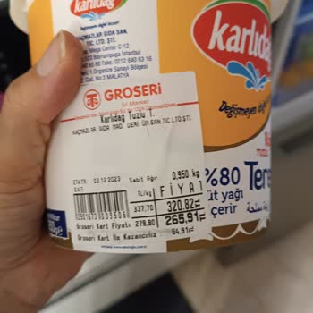 Groseri Gıda Ürün Kabının Ürün Gramajına Eklenmesi Ve Bir Gün Arayla 70 TL Zam