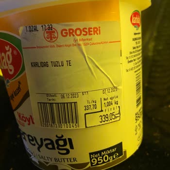 Groseri Gıda Ürün Kabının Ürün Gramajına Eklenmesi Ve Bir Gün Arayla 70 TL Zam