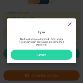 Dolap Hesabım Kullanıma Kapatıldı