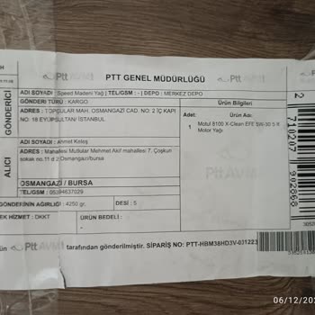 PttAVM Sahte Araç Motor Yağı