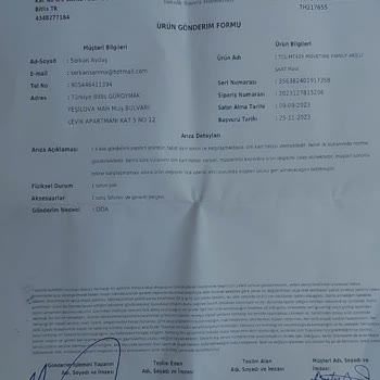 Teknosa'dan Aldığım TCL Marka Akıllı Saat Sorunu