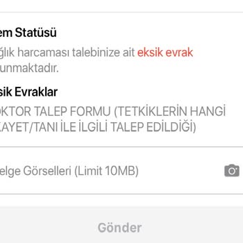 Türkiye Sigorta'nın Provizyon Ret Gerekçesini Paylaşmaması