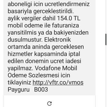 Vodafone Faturama Eklenen Habersiz Ücret!
