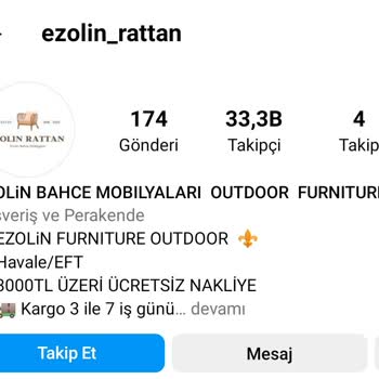 Ezolin_rattan (Instagram) Bahçe Mobilyası Hayal Kırıklığı