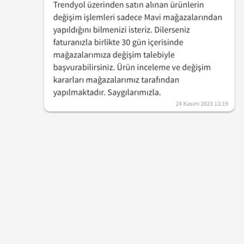 Mavi Satarken Beden Değişikliği Yapabilirsiniz Dediler Fark İstediler