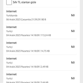 Vodafone Yurt Dışı Korumalı Ücretlendirmesi İptali