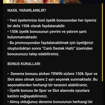 Trwin Deneme Bonusu Vermiyor