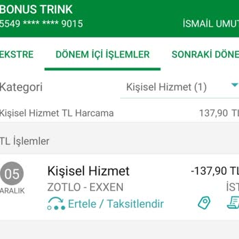 Exxen Kredi Kartımdan Para Çekiyor