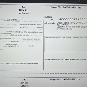 Türk Telekom PTT Postacısı Ödeme Emrini Başkasına Teslim Etmiş Evrak Ortada Yok.