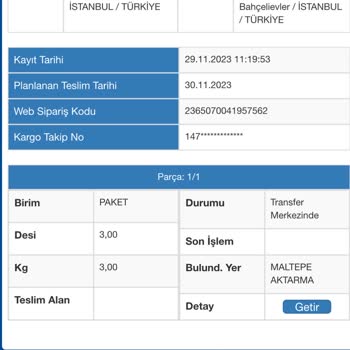 Sürat Kargo'da Siparişim Kayboldu