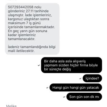 Fashfed Para İademin Yapılmaması