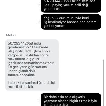 Fashfed Para İademin Yapılmaması