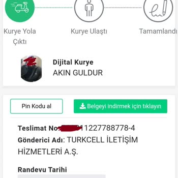 Turkcell Dijital Kurye Kartı Bir Türlü Teslim Edemedi