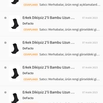 DeFacto Trendyol Üzerinden Ürün Renk Sorularını Yanıtlamıyor