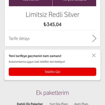 Vodafone Paket Ücretlendirmesi İtiraz