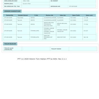 PTT Kargoyu Dağıtıma Çıkarmıyor